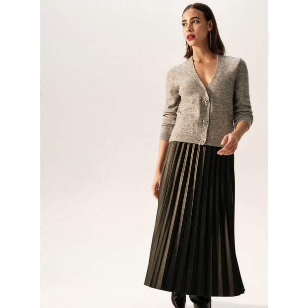 Buy Grey Diamonte Bow Button Cardigan 8 | Cardigans | Tu | Tu Clothing