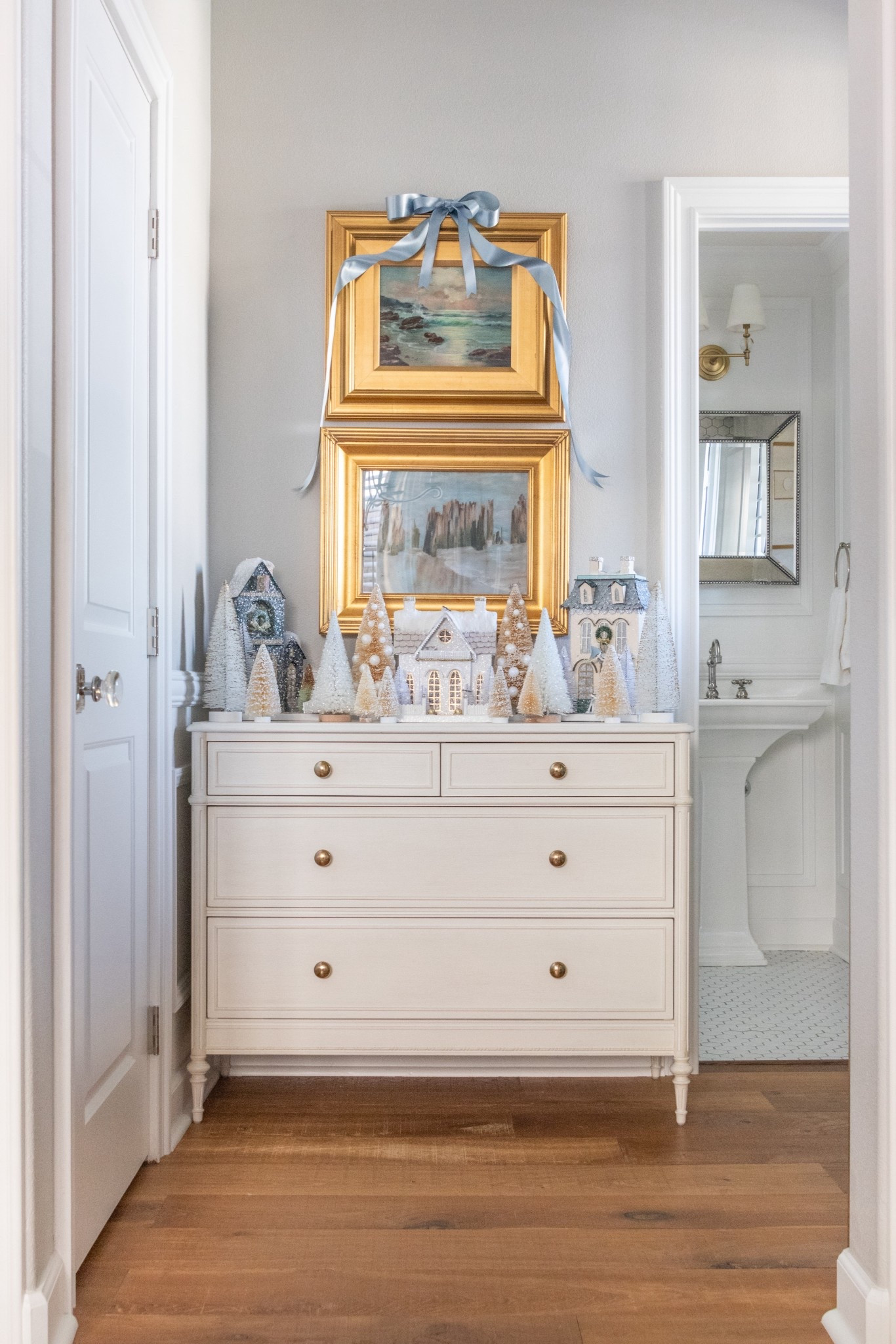 One of my favorite things to collect are these darling Christmas cottages 💙 winter, holiday, seasonal, home decor, December, decorations 

#LTKHome #LTKSeasonal #LTKStyleTip