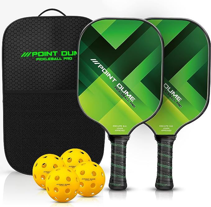 Point Dume Pickleball Paddles Pickle Ball Raquette Set Premium Graphite Carbon Pickleball Paddle ... | Amazon (US)