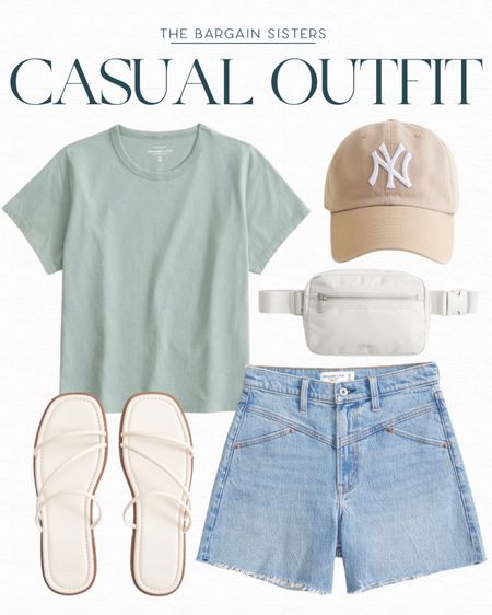 Casual Outfit 

| Abercrombie Outfit | A&F Fashion | Summer Tee | High Rise Dad Shorts | Slide Sandals | NY Ball Cap | Crossbody Bag | Summer Outfit | Summer Fashion 

#LTKfindsunder100 #LTKSeasonal #LTKstyletip