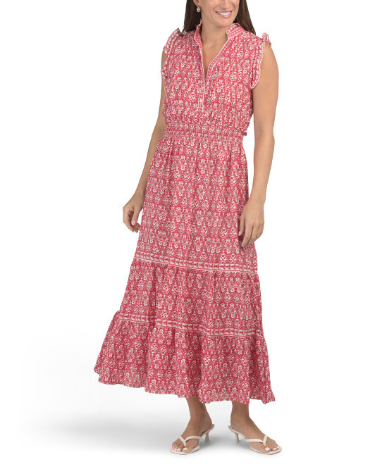 Sleeveless Smocked Waist Tiered Maxi Dress | Casual Dresses  | Marshalls | Marshalls