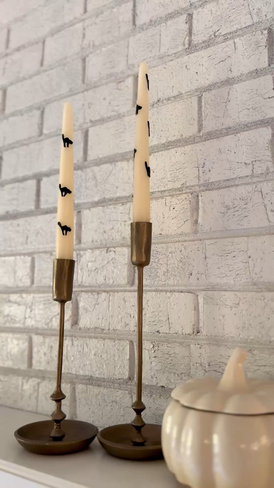 Halloween cat candlesticks 🖤🖤

#LTKHome #LTKSeasonal