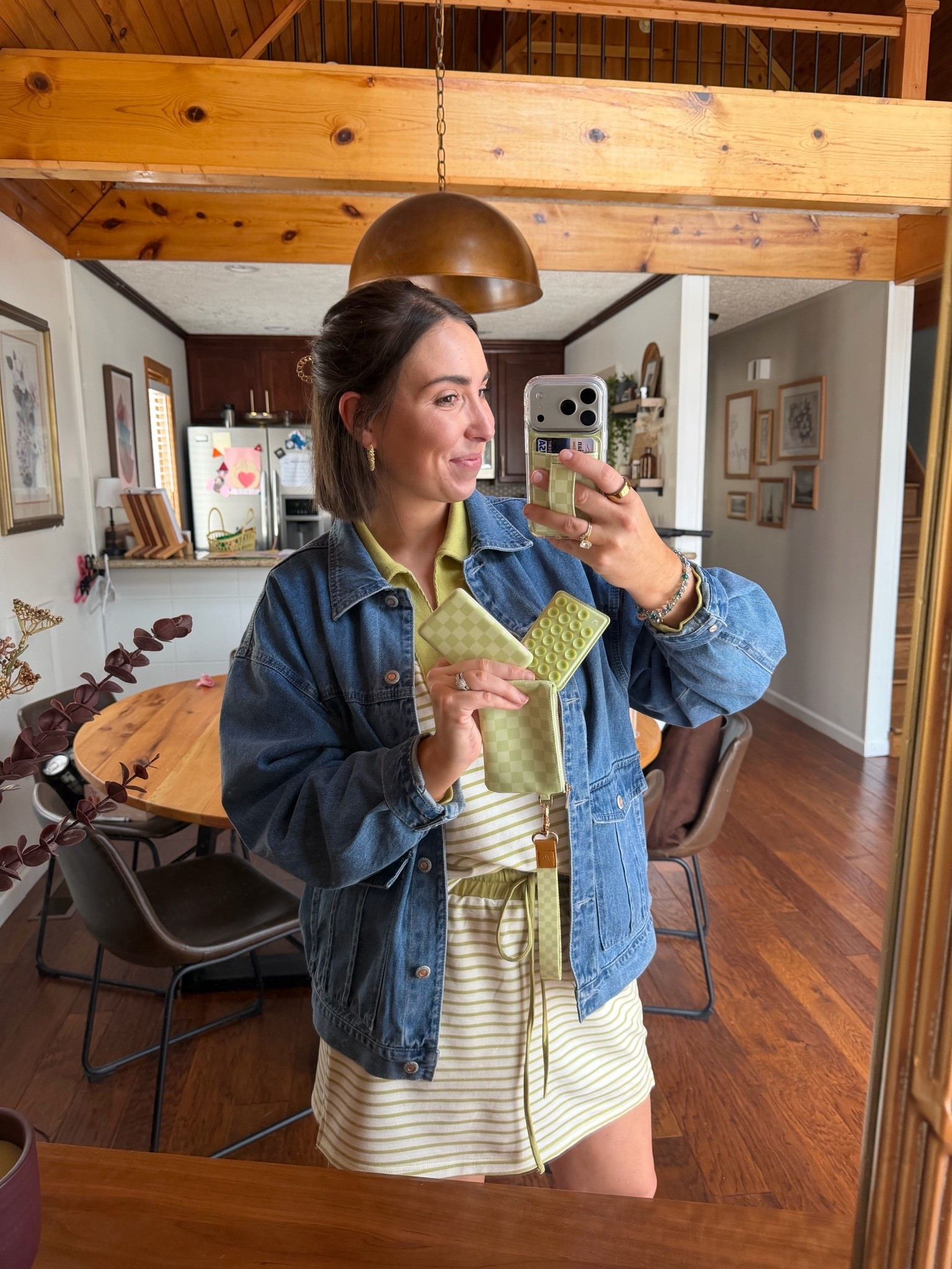 Skort two piece set! Styled with the BEST denim jacket!! Light green stripes 💚

Perfect for moms on the go or to run errands! Comfy-cute, over 30 style!!

#LTKootd #LTKmomlife #LTKTall