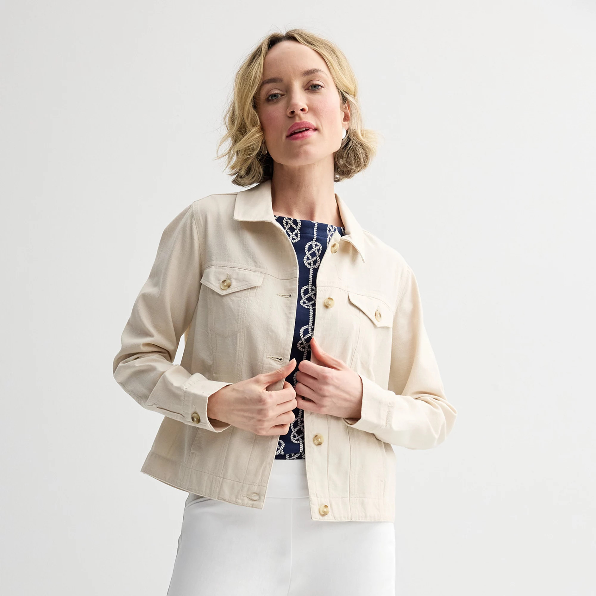 Women's Croft & Barrow® Linen-Like Jacket | Kohl's
