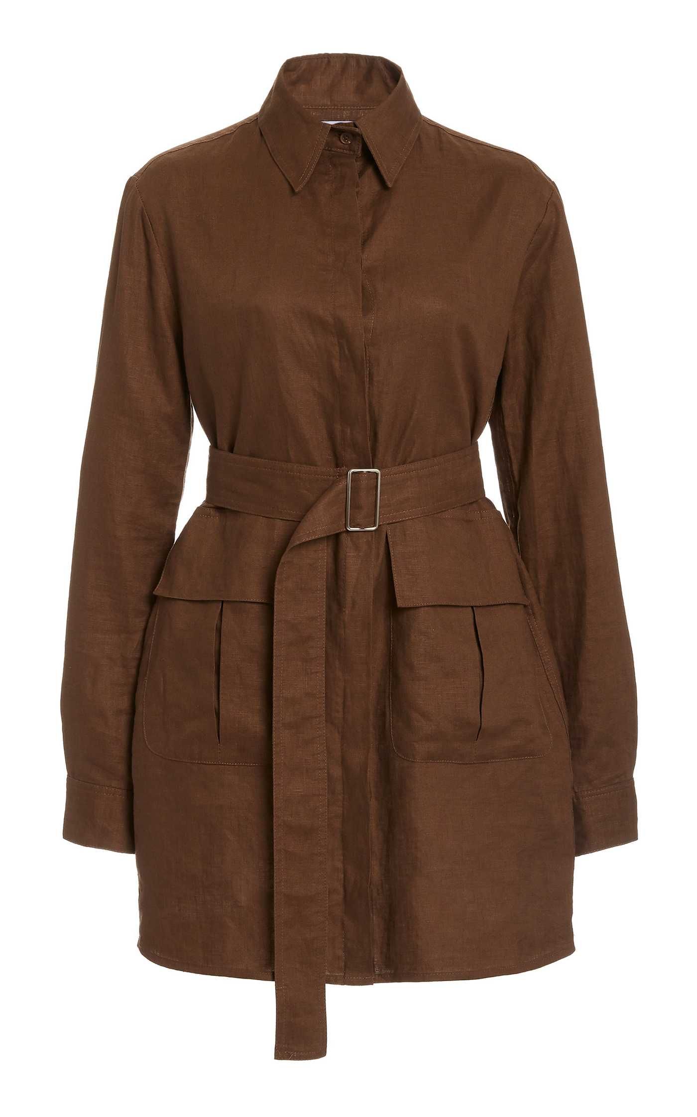 Belted Linen Mini Dress | Moda Operandi (Global)