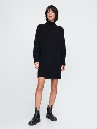 CashSoft Rib Turtleneck Mini Sweater Dress | Gap (US)