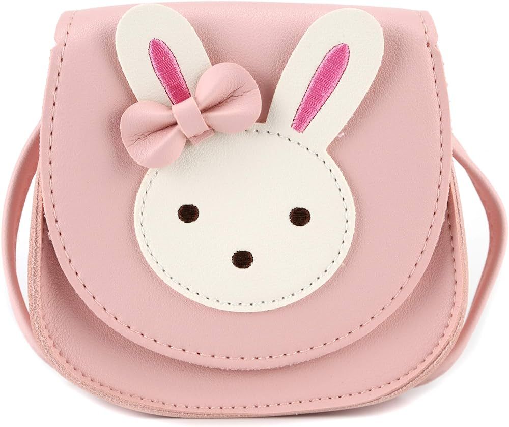 Little Mouse Ear Bow Crossbody Purse,PU Shoulder Handbag for Kids Girls Toddlers | Amazon (US)