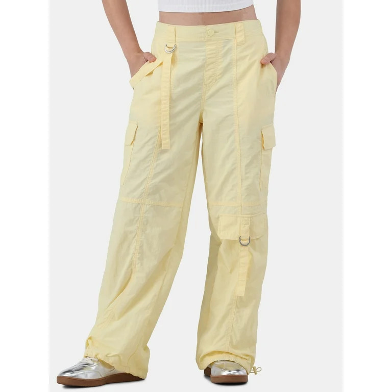 No Boundaries Nylon Parachute Pants, Women's and Women's Plus | Walmart (US)
