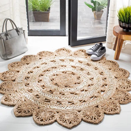 Bergner Handmade Flatweave Jute/Sisal White/Natural Rug | Wayfair North America