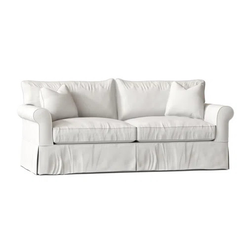 Wayfair Custom Upholstery™ Lucia 93" Recessed Arm Slipcovered Sofa Bed | Wayfair | Wayfair North America