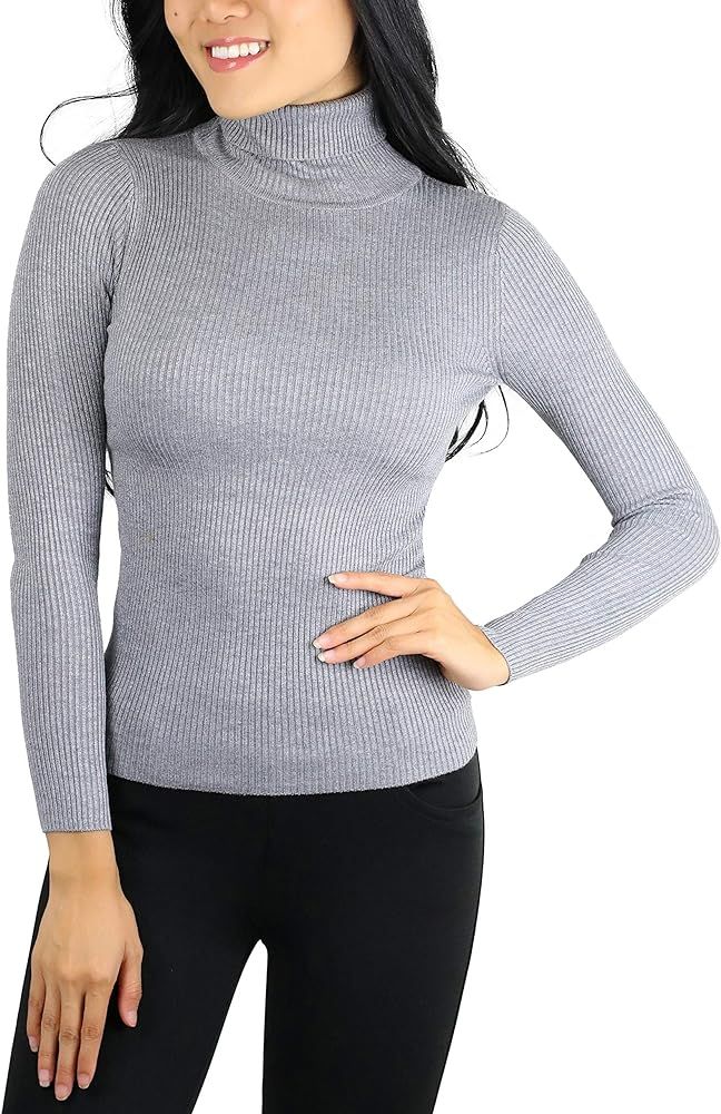 ToBeInStyle Women’s High Button-Cuff Fold Over Turtleneck Knit Sweater | Amazon (US)