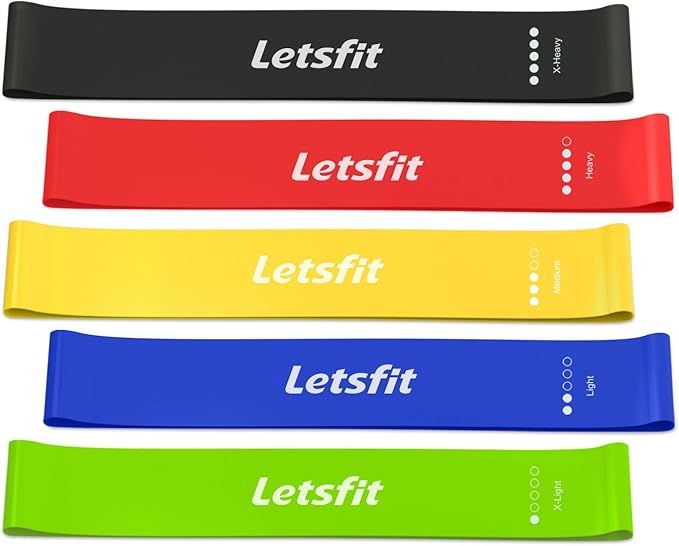 Letsfit Resistance Loop Bands, Resistance Exercise Bands for Home Fitness, Stretching, Strength T... | Amazon (US)