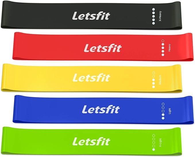 Letsfit Resistance Loop Bands, Resistance Exercise Bands for Home Fitness, Stretching, Strength T... | Amazon (US)