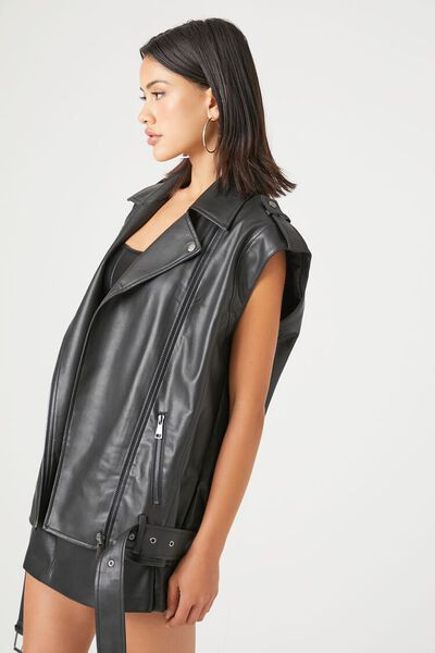 Faux Leather Moto Vest | Forever 21 | Forever 21 (US)