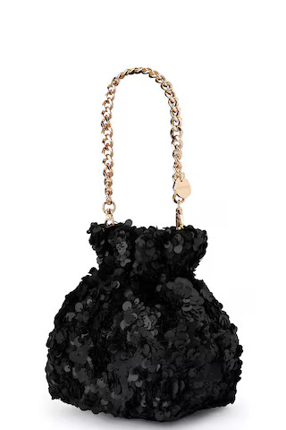 olga berg Mattie Sequin Pouch in Black from Revolve.com | Revolve Clothing (Global)