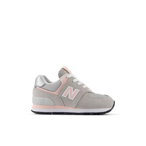 New Balance Kids' 574 Lace Sneakers - Grey/Pink (Size 9) | New Balance Athletics, Inc.