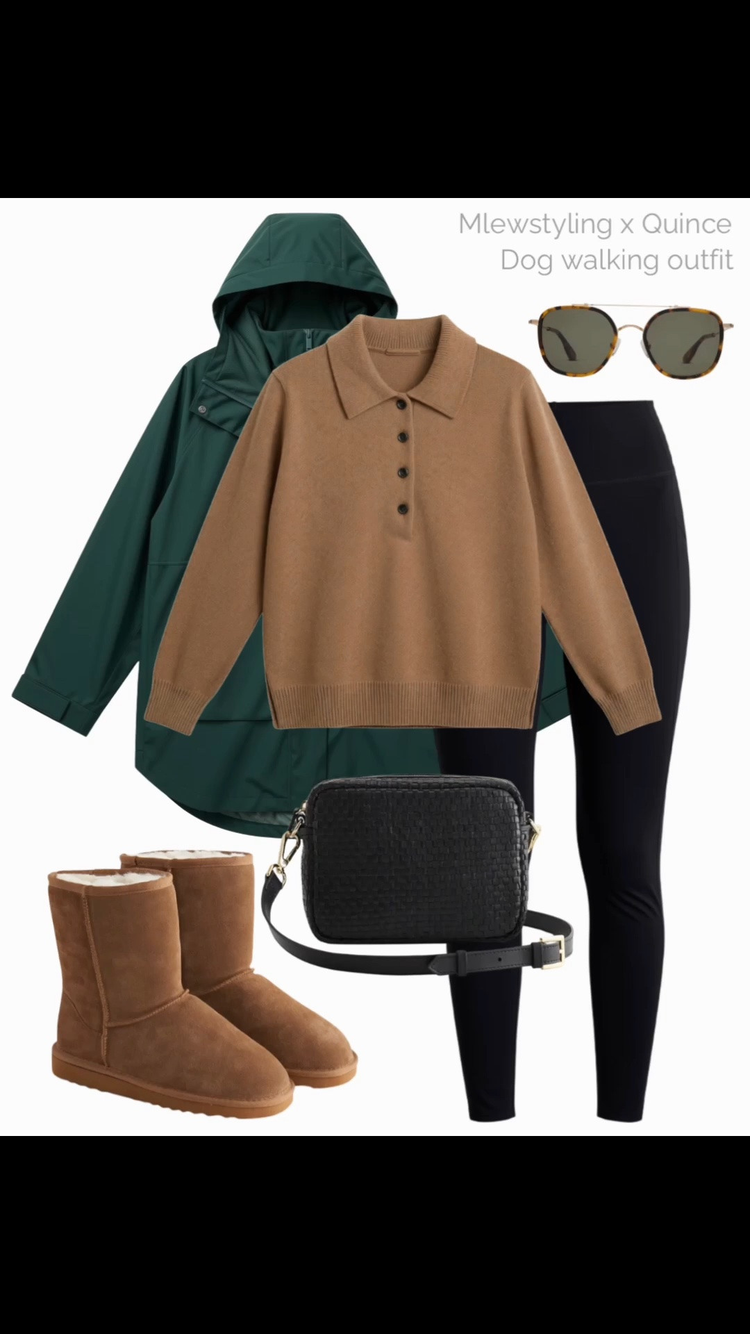 What to wear for a dog walk 🐶

#QuincePartner @Quince

Tags: fall outfit, autumn walk, cashmere polo sweater, black leggings outfit, green rain jacket, black crossbody bag, shearling boots, fall jacket

#LTKfall #LTKcanada #LTKshoes
