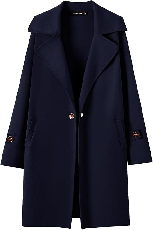 MEROKEETY Women's Long Sleeve Lapel Blazer Coatigan Winter Knit Classy Sweater Jacket Coats | Amazon (US)
