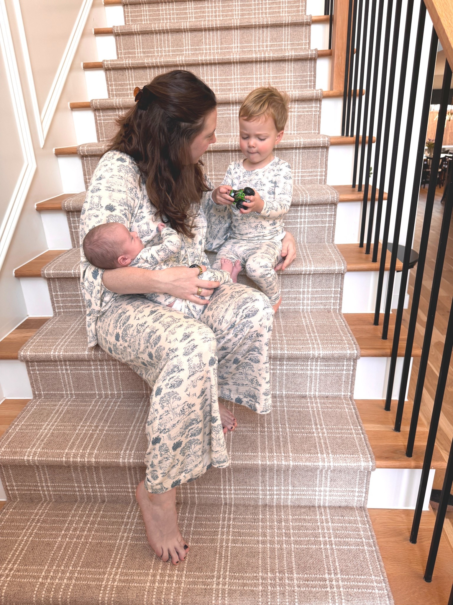 Postpartum pro tip: matching pjs. I bought these way before brother was born and just looked forward to seeing us all in them. 

Not to mention, they are COMFY! 

#LTKmomlife #LTKKids #LTKBaby