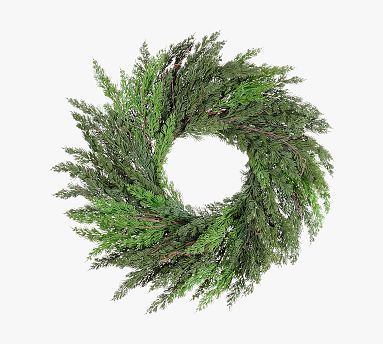 Faux Cedar Wreath 30&quot; | Pottery Barn (US)