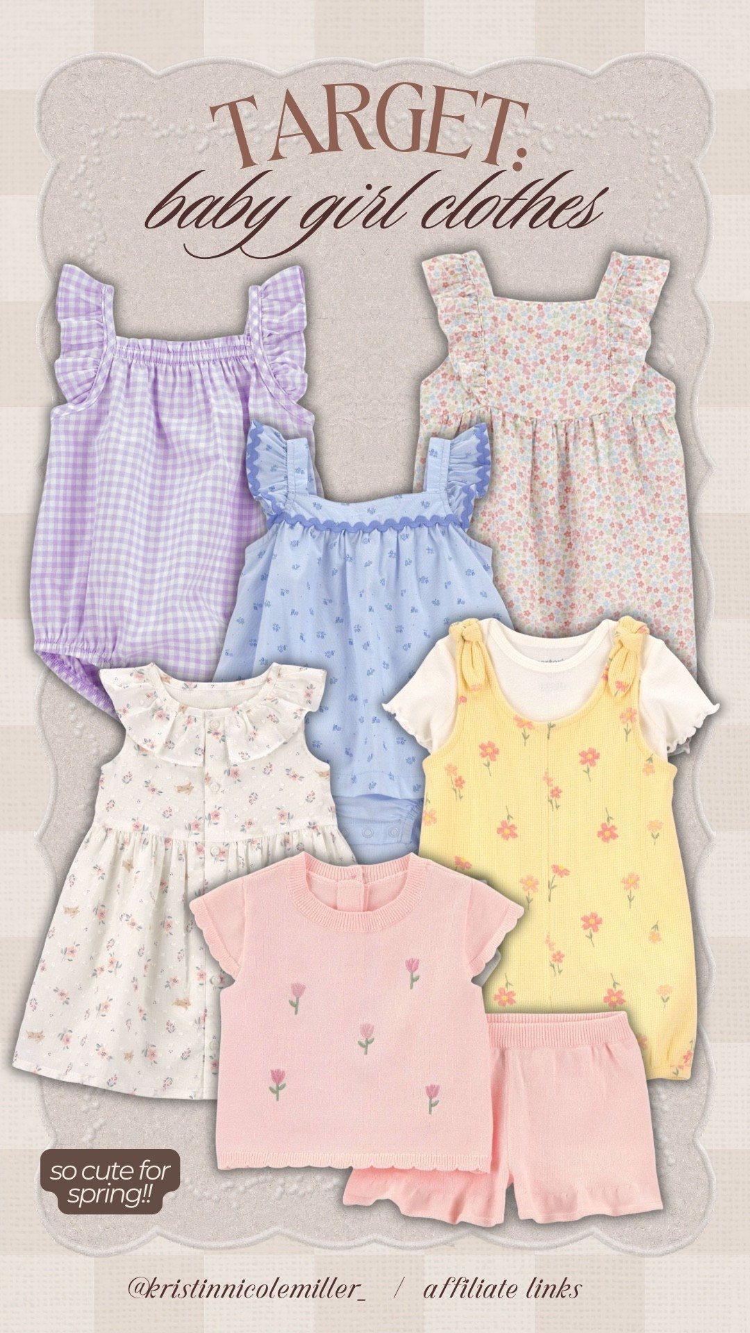 Such cute new arrivals for baby girls at target!!! Perfect for spring 🌼 

Seasonal kids family babies girls baby floral flowers romper sets matching 

#LTKmomlife #LTKBaby #LTKKids