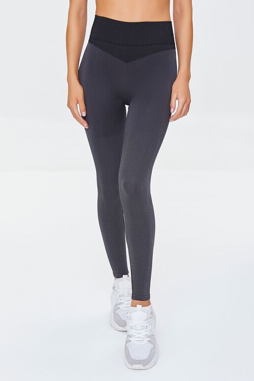 Active Ribbed-Panel Leggings | Forever 21 (US)