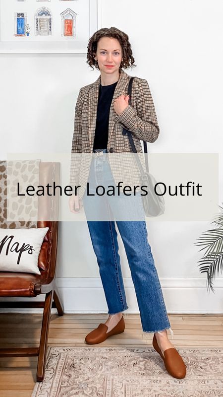 Leather loafers outfit!
Wearing size 0 petite Ann Taylor blazer, old style, linked similar styles. 
Size XXS petite Loft t-shirt, order your usual size. 
Size 24 Levi’s 501 jeans, order your usual size, button fly. 
Size 6.5 Birdies loafers, order your usual size (I should have ordered size 6), 20% off any Birdies with code MODERNPETITEDAILY_Birdies. 
Petite outfit. Blazer outfit. Neutral outfit. Casual chic outfit. Parisian chic outfit  

#LTKshoecrush #LTKstyletip #LTKSeasonal