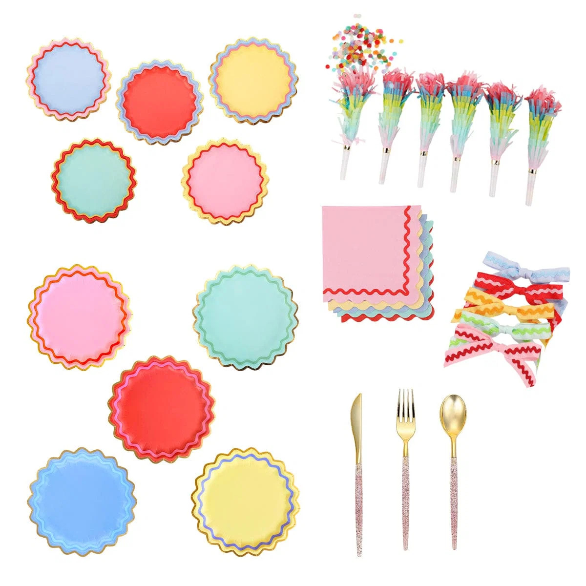 Rainbow Ric Rac Ultimate Party Kit | Packed Party