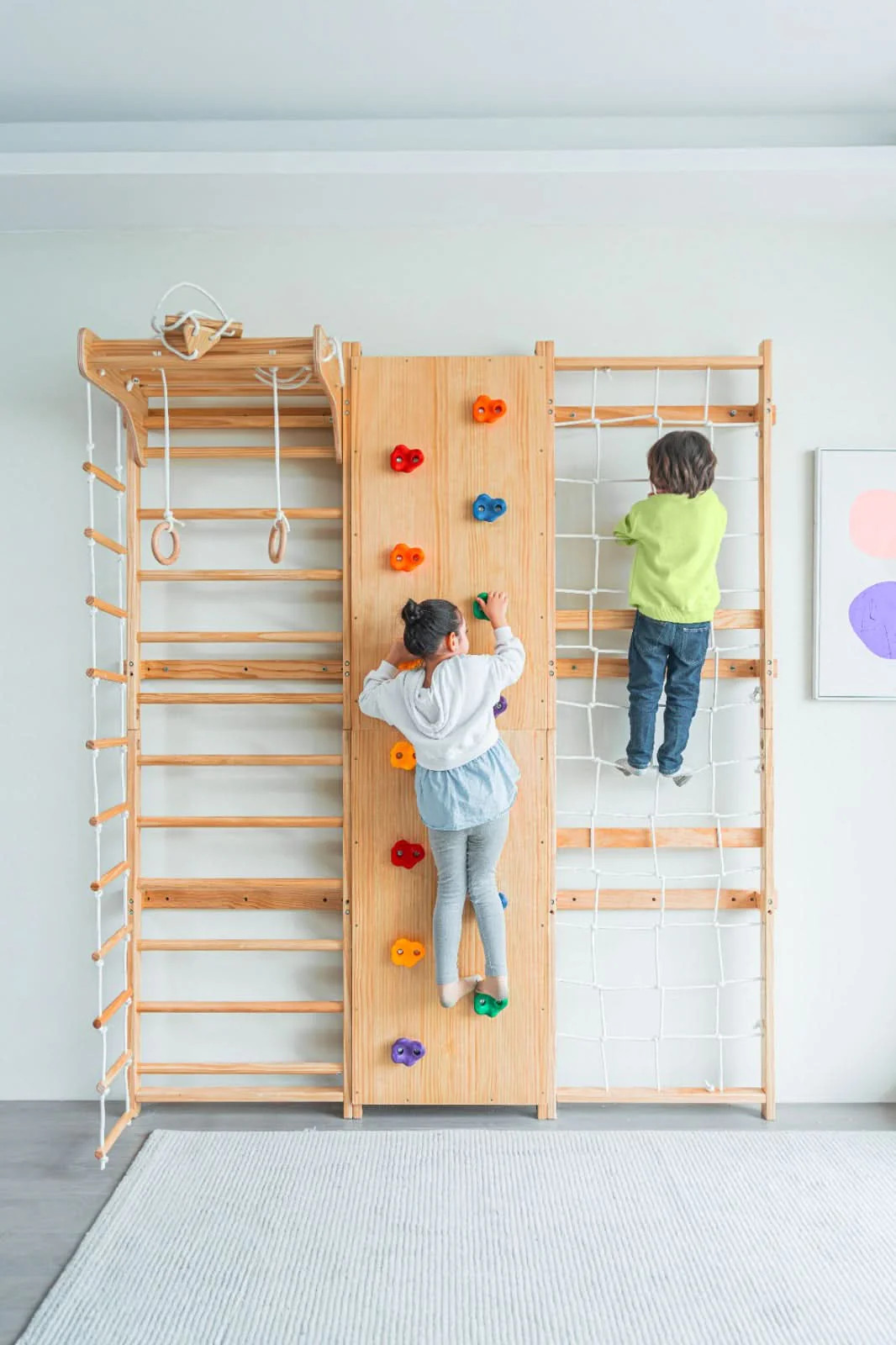 Walnut | 9-in-1 Swedish Ladder Wall Gym & Climber | Avenlur | Avenlur