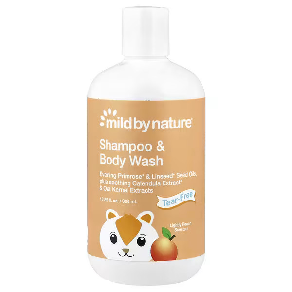 Mild By Nature, Tear-Free Baby Shampoo & Body Wash, Peach, 12.85 fl oz (380 ml) | iHerb