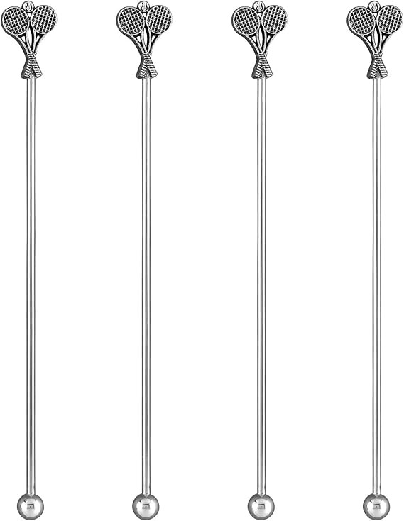UPware 4-Piece Stainless Steel Coffee Beverage Stirrers Cocktail Drink Swizzle Stick with Zinc Al... | Amazon (US)