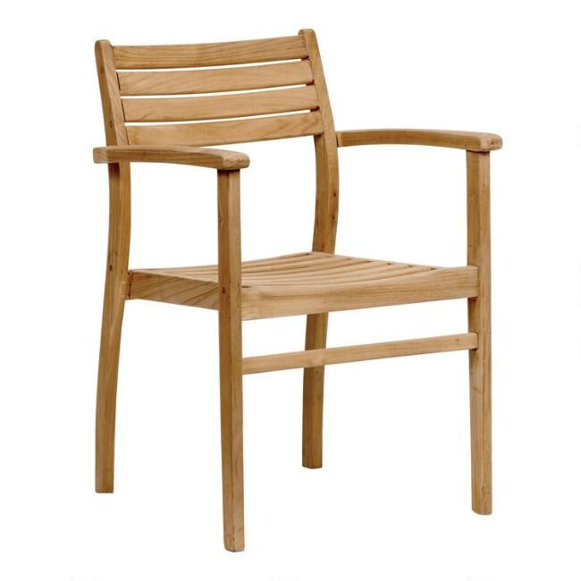 Teak Windsong Outdoor Dining Armchairs Set of 2 | World Market