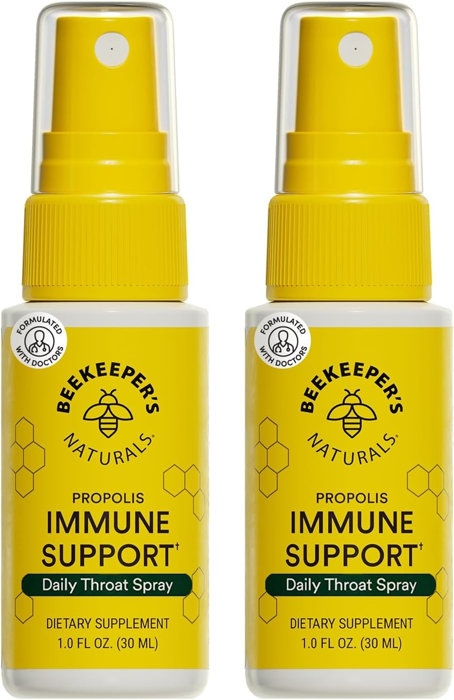 Beekeeper's Naturals Propolis Throat Spray for Daily Immune Support 1oz 2pk | Amazon (US)