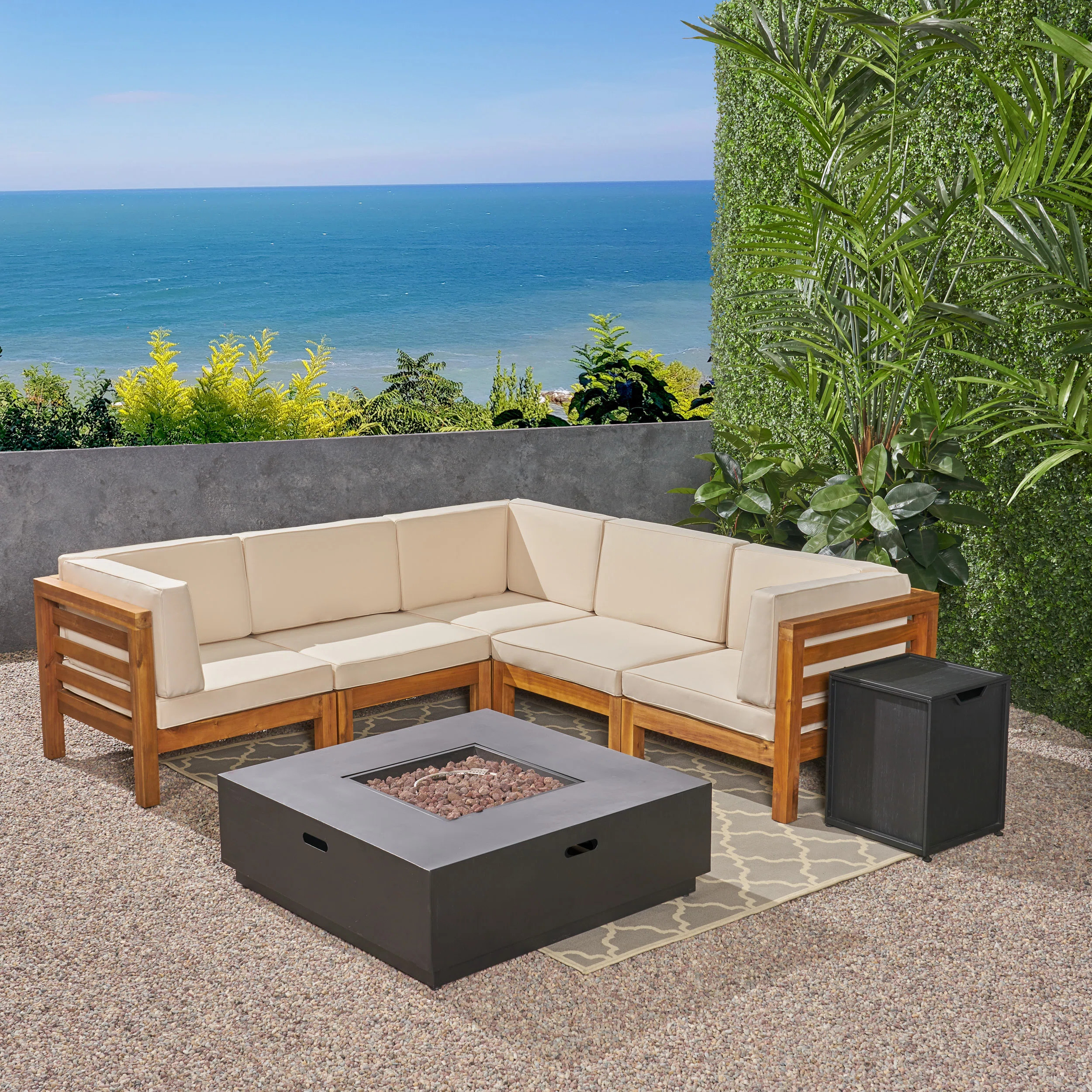 5 - Person Modular Patio Conversation Sets with Cushions | Wayfair North America