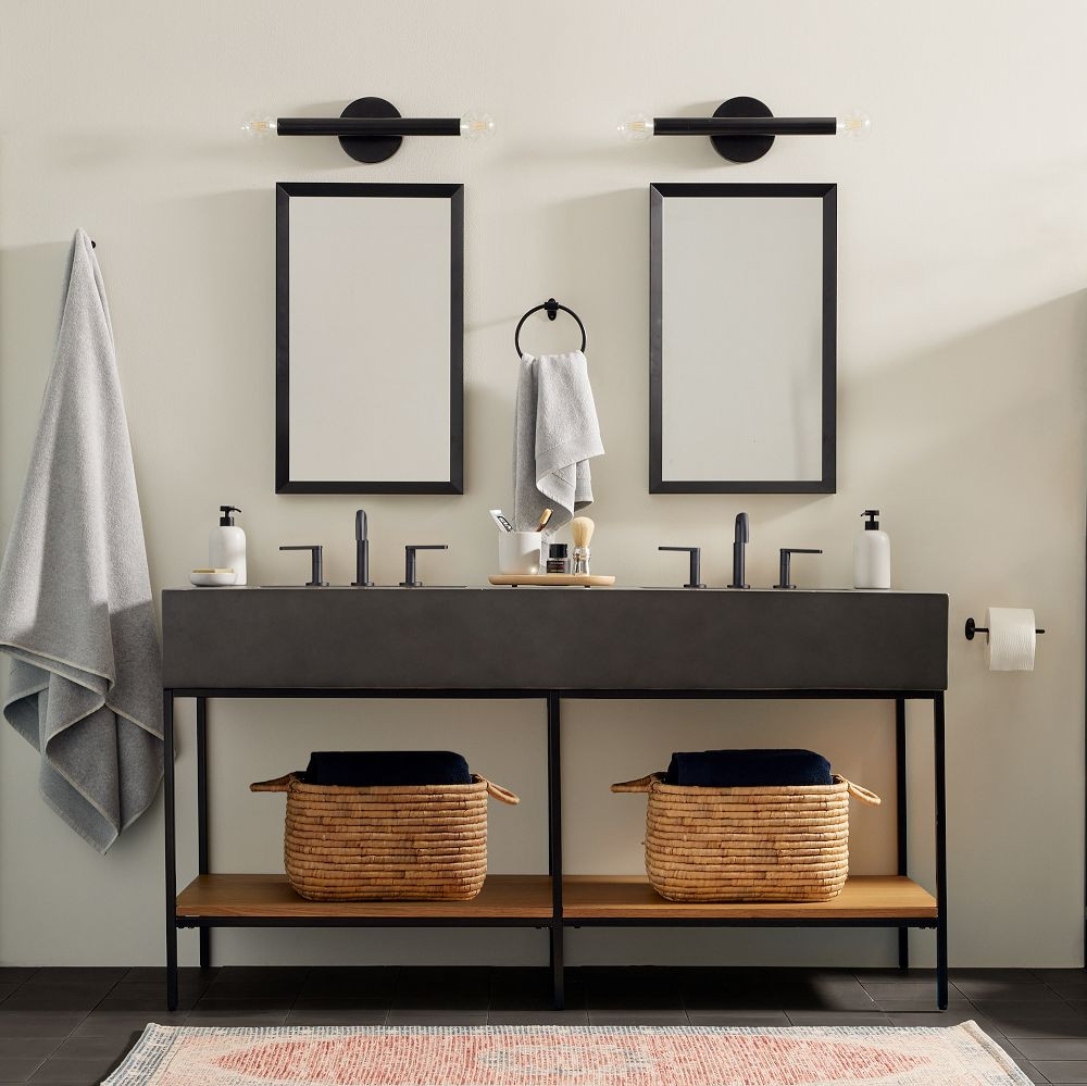 Streamline Concrete Double Bathroom Vanity (63") | West Elm (US)