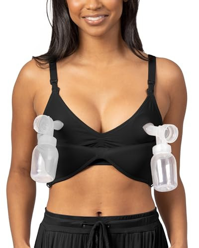 Kindred Bravely Sublime Contour Pumping Bra Hands Free, Nursing Bras for Breastfeeding, Wire Free Maternity Bra (Black, Medium) | Amazon (US)