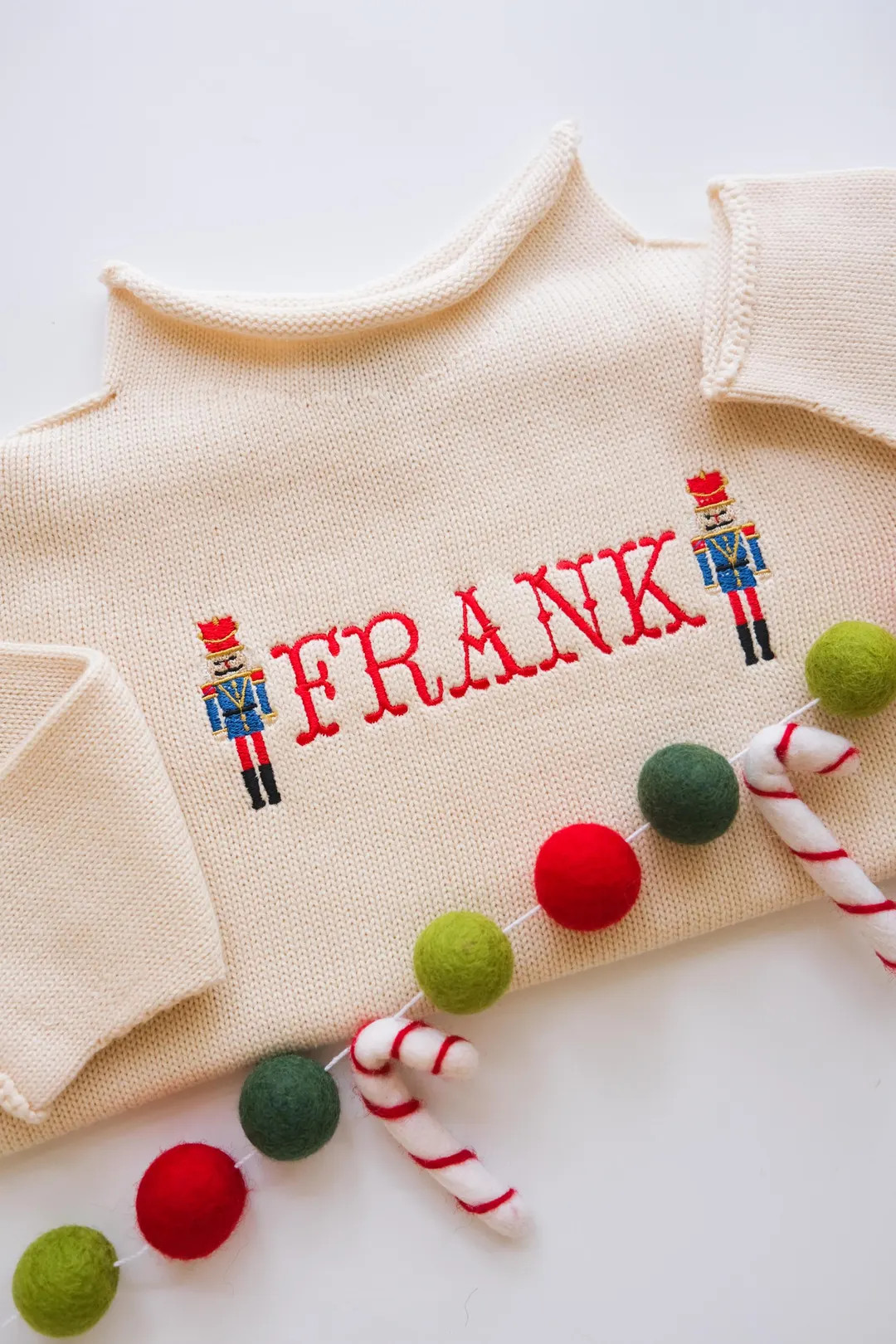 Christmas Embroidered Children's Knitted Sweater, Christmas Outfit Personalized Name Knitted Swea... | Etsy (US)