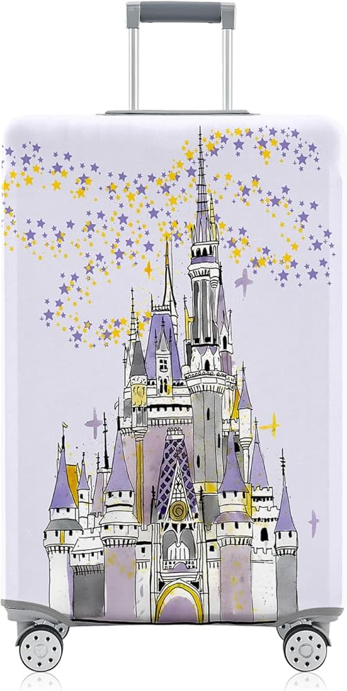 Cartoon Cute Castle Luggage Cover Washable Elastic Star Bowknot Travel Suitcase Cover Anti-scratc... | Amazon (US)