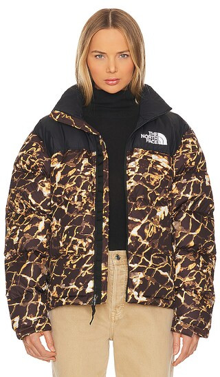 1996 Retro Nuptse Jacket in Coal Brown Water Distortion | Revolve Clothing (Global)
