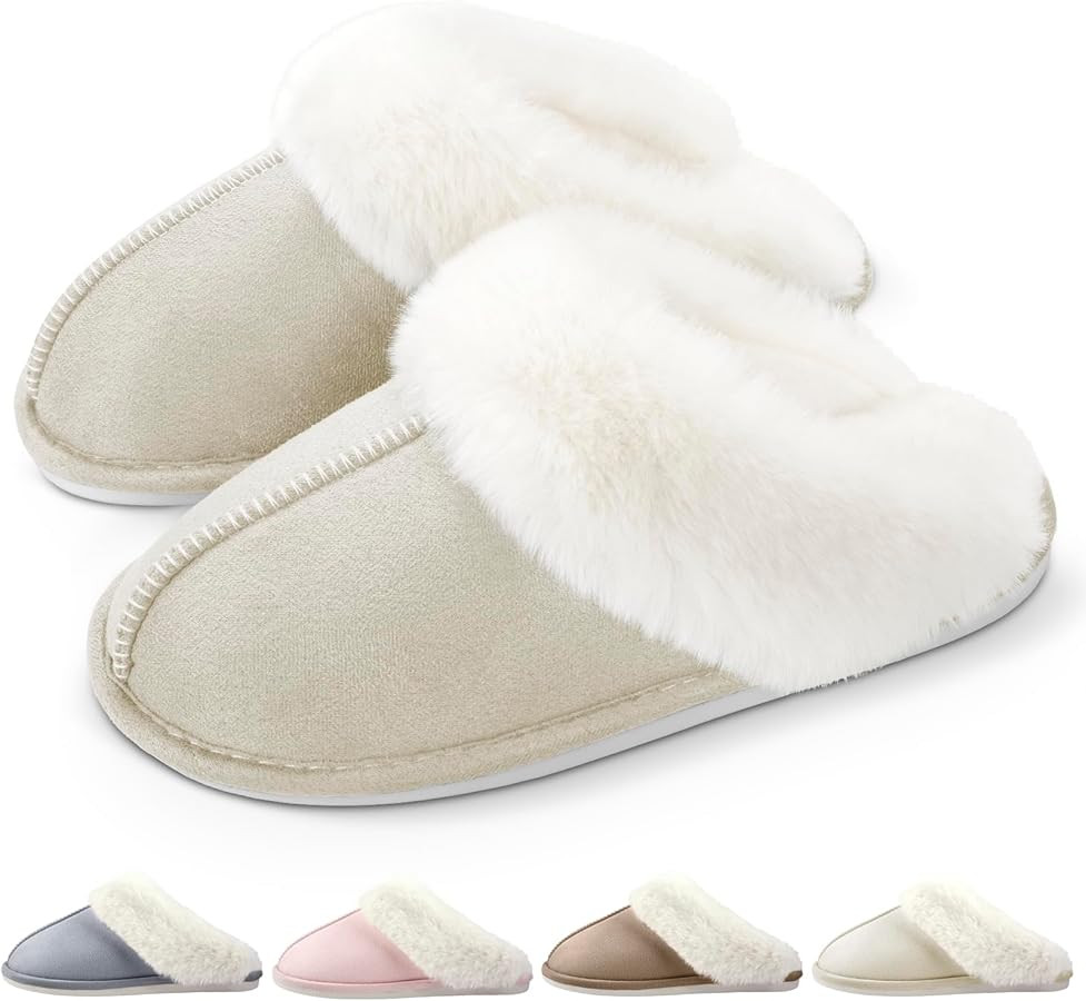 Hausschuhe Damen Herren Winter Warme Pantoffeln Damen Herren mit Memory Foam Flauschige Plüsch W... | Amazon (DE)