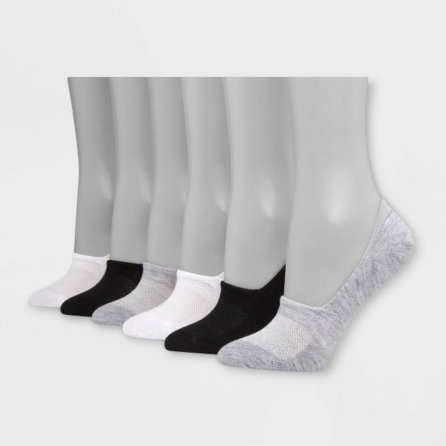 Hanes Women's Invisible Comfort 6pk Mid Sport Liner Socks | Target