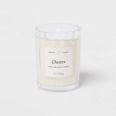 Glass Jar Candle Cheers - Threshold™ | Target