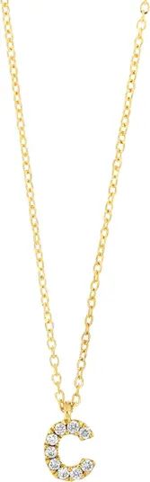 Icon Pavé Diamond Initial Pendant Necklace | Nordstrom