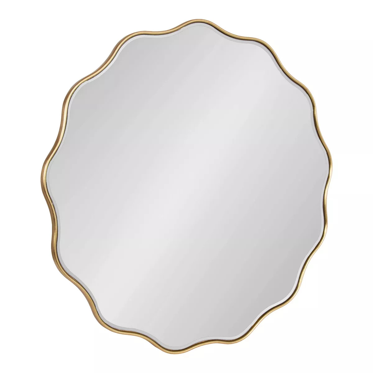 Kate & Laurel All Things Decor Viona Round Scalloped Mirror Gold | Target