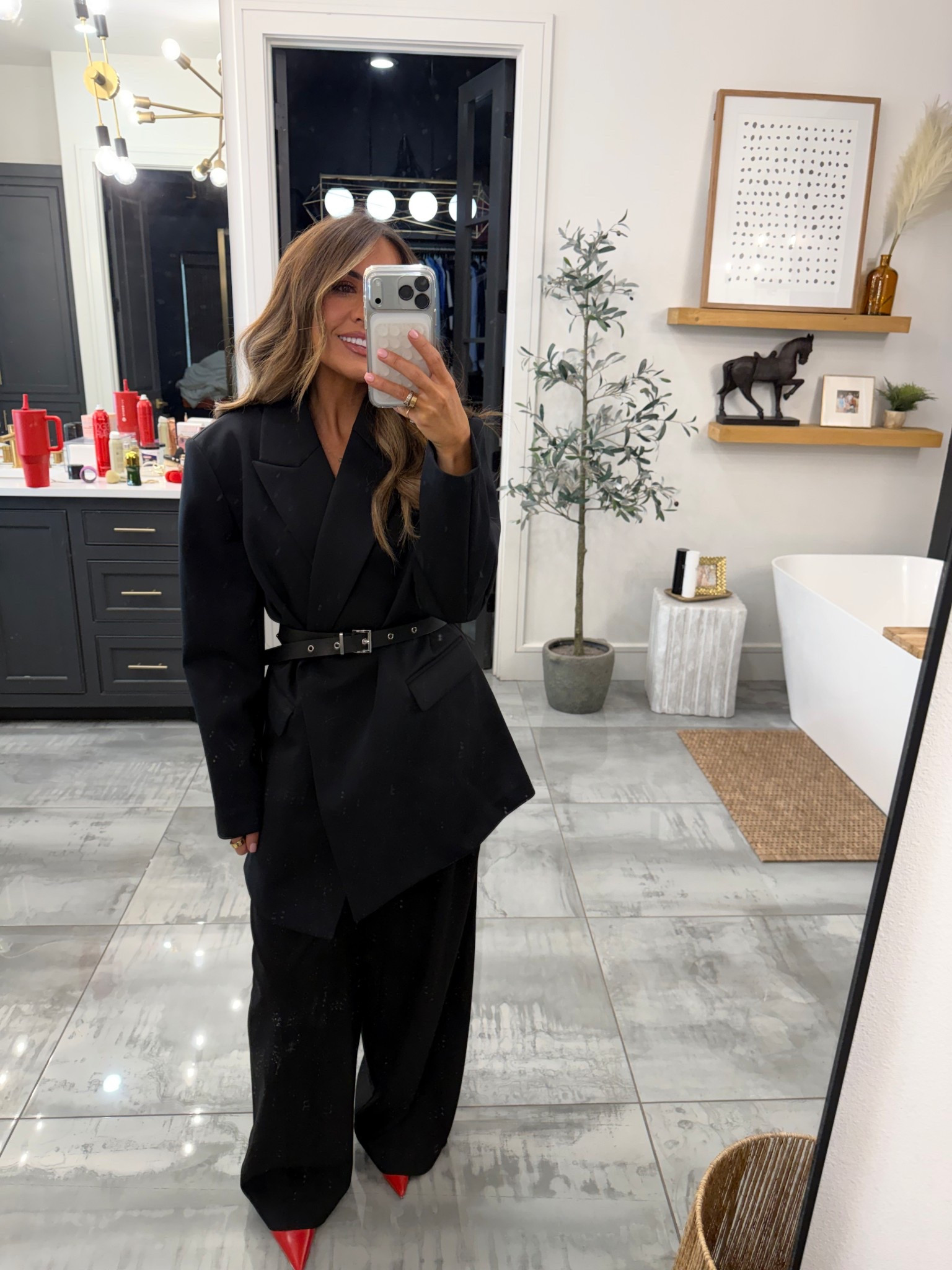 Xs in dress, that I wore as a blazer today. Comes with belt 

#LTKootd #LTKPetite #LTKOver40