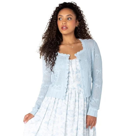 Bridgerton Celebrity Pink Women s and Women s Plus Square Neck Cardigan Sizes XS-4X | Walmart (US)