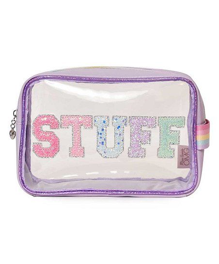 Lavender & Clear 'Stuff' Pouch | Zulily