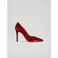 Fern Red Velvet Pointed Toe Court Shoes, Red | L.K. Bennett (UK)