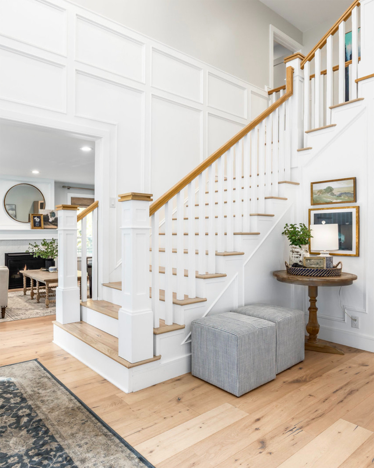 Entryway | Ottoman | Lamp | Art | Rug | Side Table | Basket 

 

 #LTKHome #LTKSaleAlert