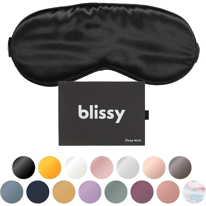 Silk Sleep Mask - Silk Eye Sleeping Mask for Women & Men for Total Blackout - Silk Eye Mask - 100% Pure Mulberry Silk, 22 Momme 6a Fibers - Blindfold Silk Sleep Mask Side Sleeper Eye Cover | Amazon (US)